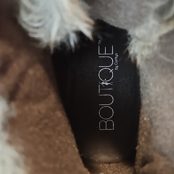 Boutique by Corkys Challenge Cognac Boot Faux Fur Size 10 - Picture 12 of 16
